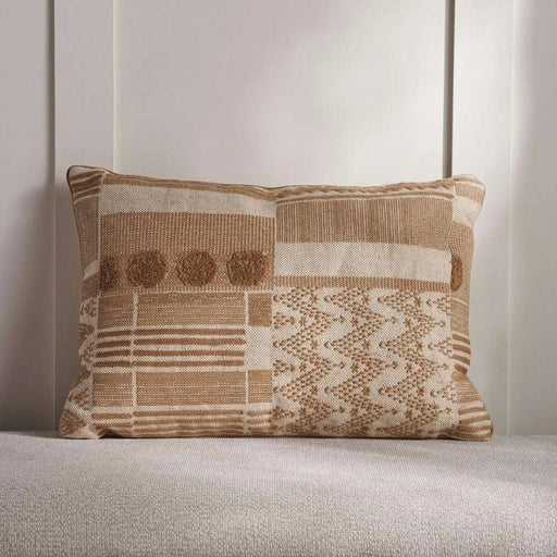 Durban Embroidered Down Alternative Filled Cushion 35X50 Cm - Rust Pan Home