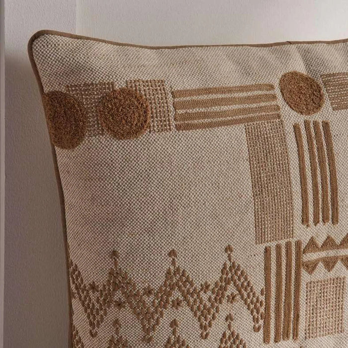 Durban Embroidered Down Alternative Filled Cushion 50X50 Cm - Rust Pan Home