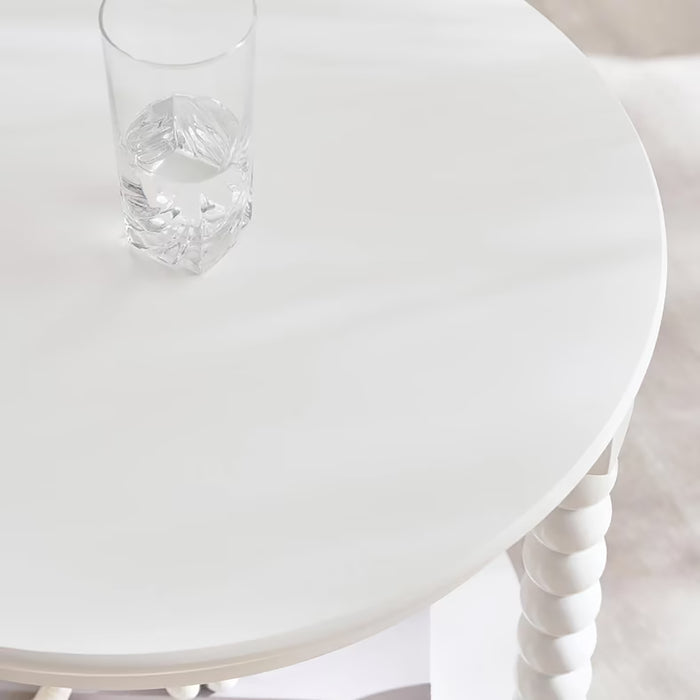 durban end table with shelf - white