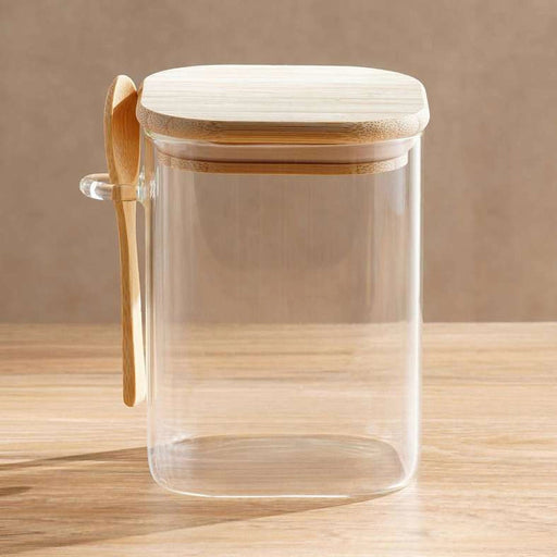 Earlo Glass Canister With Spoon 1.2L - Clear Pan Home
