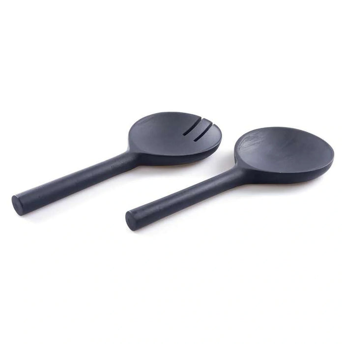 Earthy House Acacia 2-Piece Salad Serving Set 25.4X10.1X5Cm -Black