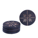 Earthy House Acacia 4-Piece Coaster D10.1X5Cm -Black Pan Home