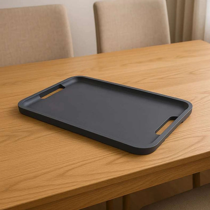 Earthy House Acacia Serving Tray 50.8X35.5X2.5Cm -Black Pan Home