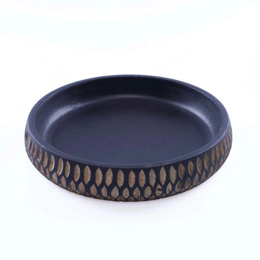 Earthy House Serving Bowl D30.4X5cm - Black Pan Home