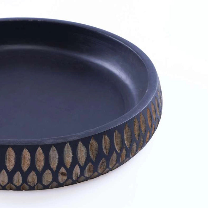 Earthy House Serving Bowl D30.4X5cm - Black Pan Home