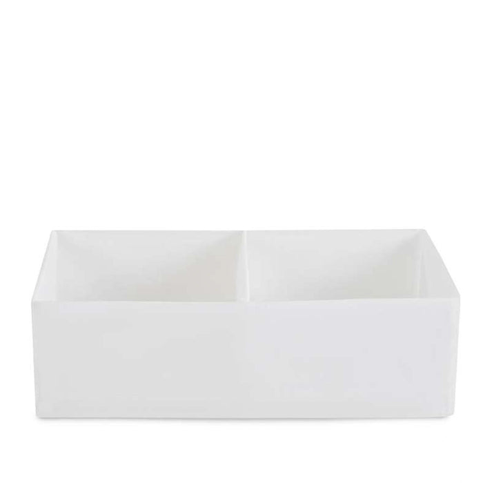 Ease 2-Compartment Foldable Storage Box 20X34X10cm - White Pan Home