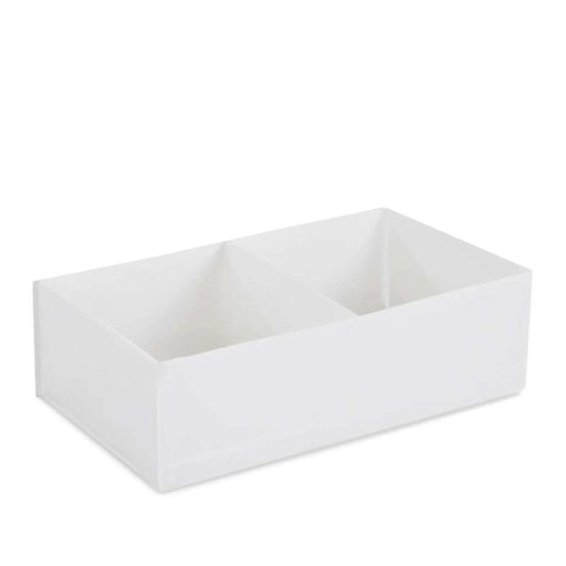 Ease 2-Compartment Foldable Storage Box 20X34X10cm - White Pan Home