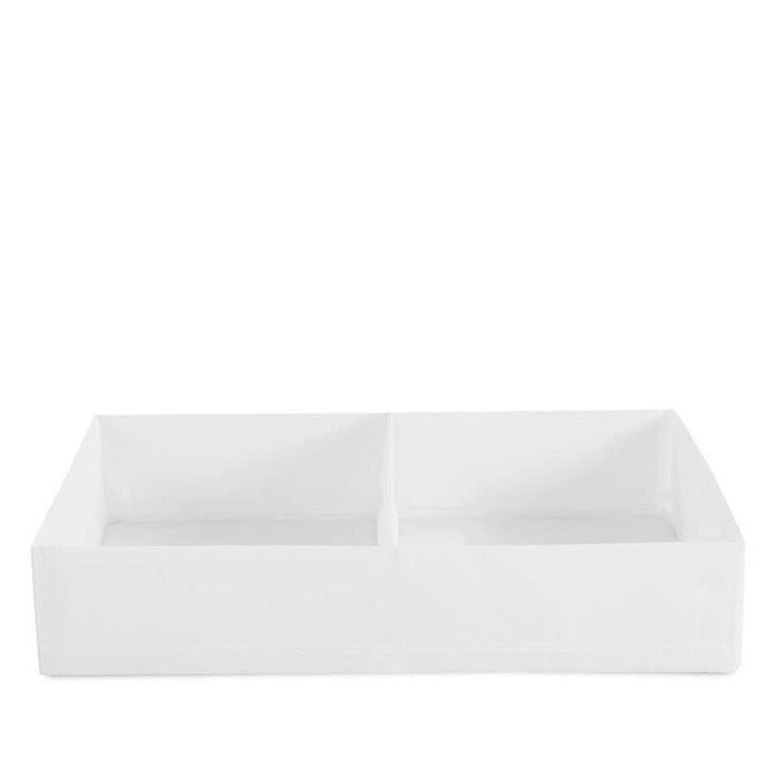 Ease 2-Compartment Foldable Storage Box - White Pan Home