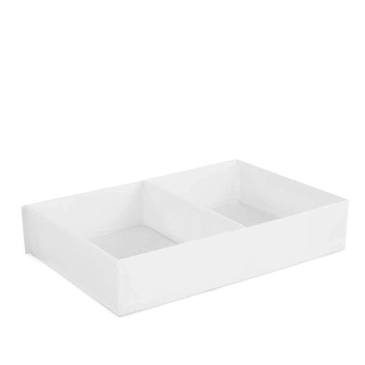Ease 2-Compartment Foldable Storage Box - White Pan Home