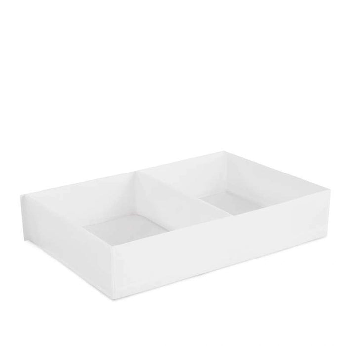 Ease 2-Compartment Foldable Storage Box - White Pan Home
