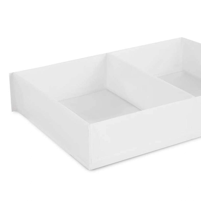 Ease 2-Compartment Foldable Storage Box - White Pan Home