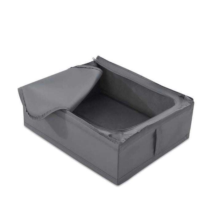 Ease Foldable Storage Box With Zipper 44X55X19cm - Grey Pan Home
