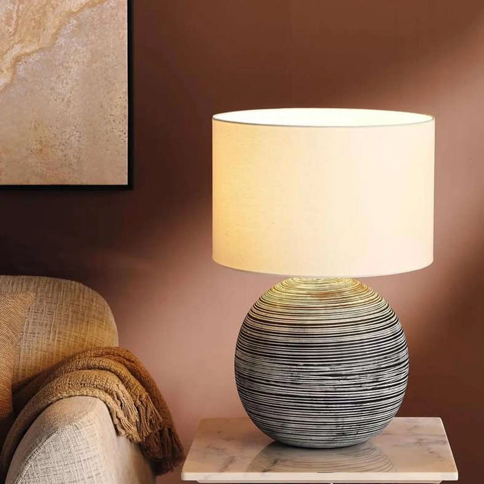 Eason E27 Ceramic Table Lamp 43X62Cm - White/Black