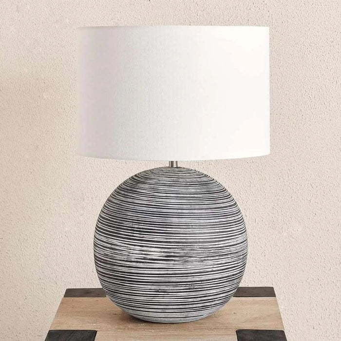 Eason E27 Ceramic Table Lamp 43X62Cm - White/Black