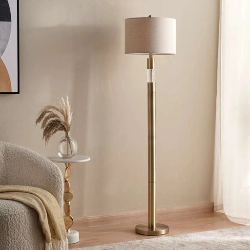 Easson E27 Floor Lamp With Rotary Switch On/Off Dia 38X160Cm - Brass Pan Home