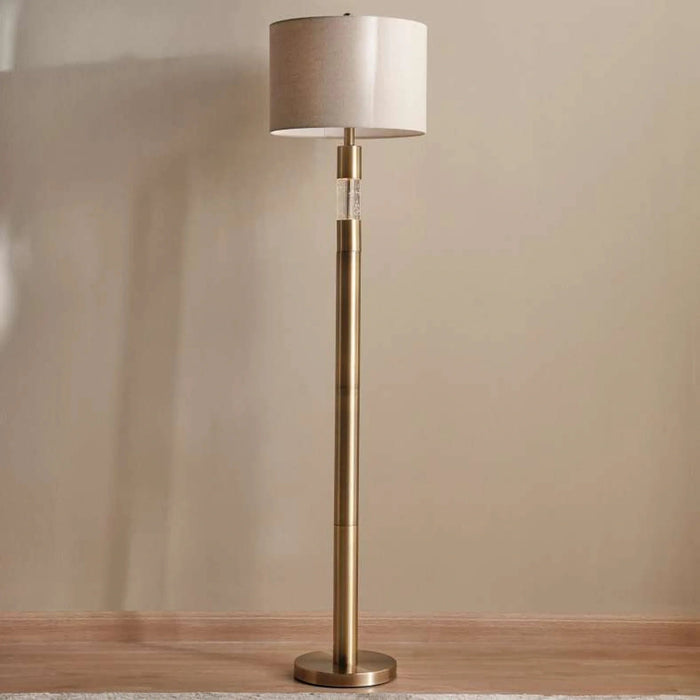 Easson E27 Floor Lamp With Rotary Switch On/Off Dia 38X160Cm - Brass Pan Home