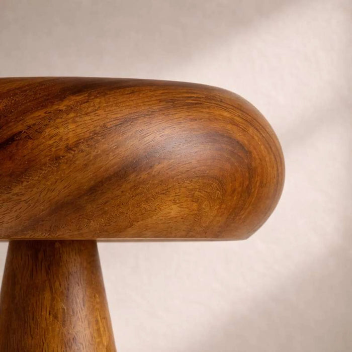 Easton E14 Acacia Wooden Mushroom Table Lamp 30X46.5Cm - Brown