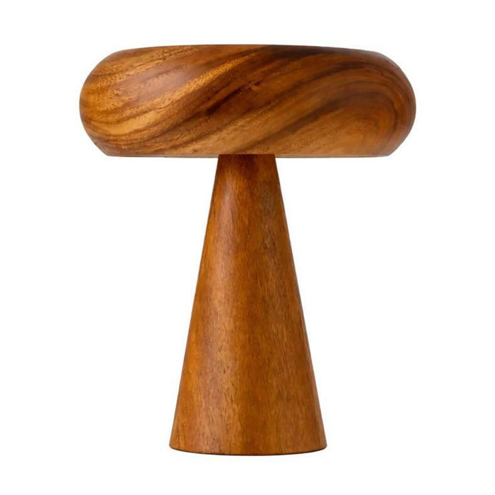 Easton E14 Acacia Wooden Mushroom Table Lamp 30X46.5Cm - Brown
