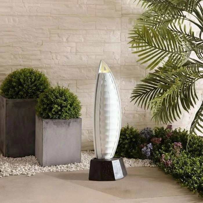Easton Polyresin Floor Fountain 48X40X128Cm- White Pan Home