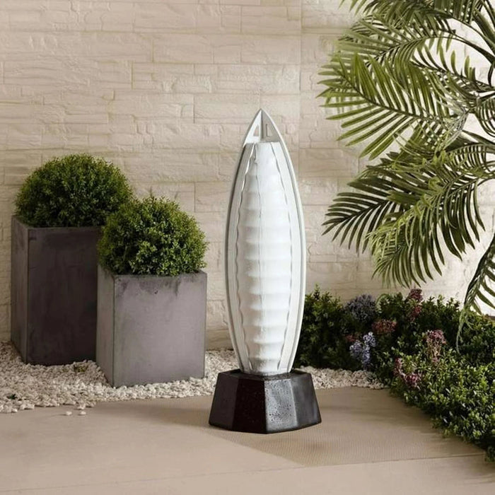 Easton Polyresin Floor Fountain 48X40X128Cm- White Pan Home