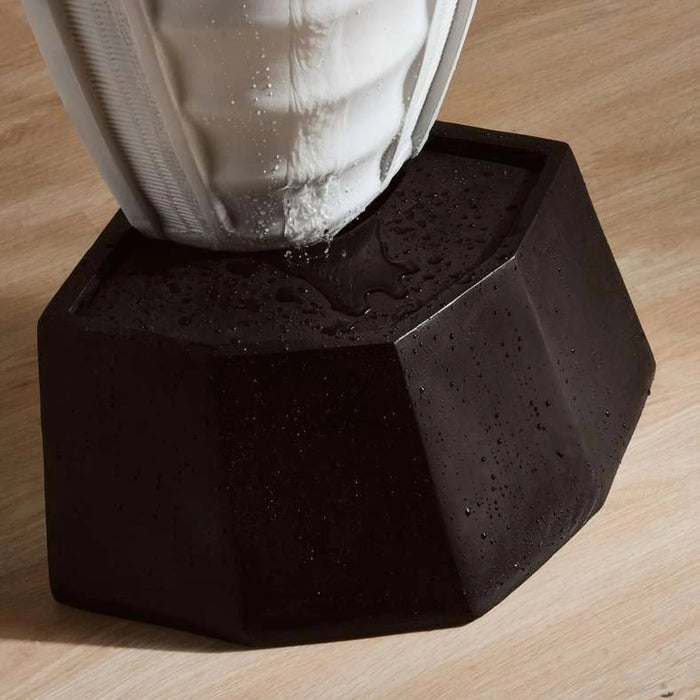 Easton Polyresin Floor Fountain 48X40X128Cm- White Pan Home