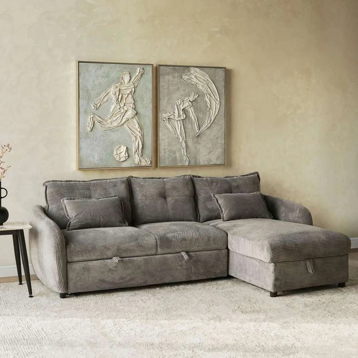 Echo Ret Corner Sofa Bed - Grey