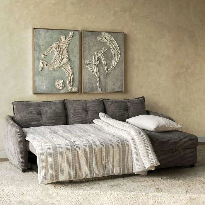 Echo Ret Corner Sofa Bed - Grey