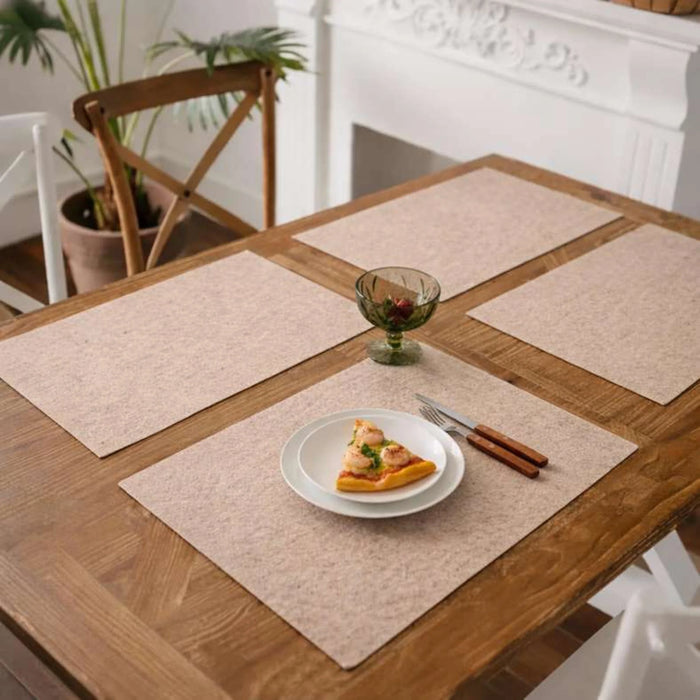 Eco 4 Piece Rectangle Placemat Set 33X45Cm- Beige