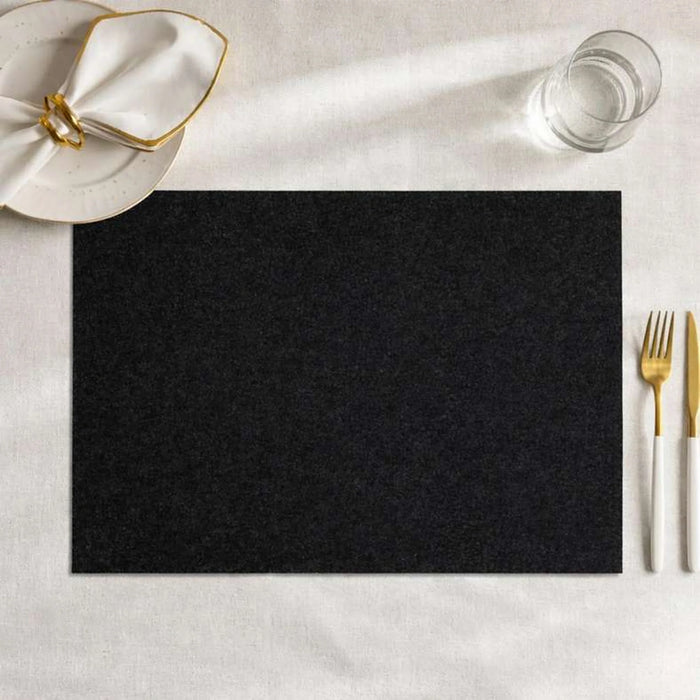 Eco 4 Piece Rectangle Placemat Set 33X45Cm- Black