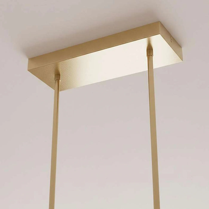 Ecomax 3-Light E27 Glass Pendant Lamp 128X34X183Cm - Gold