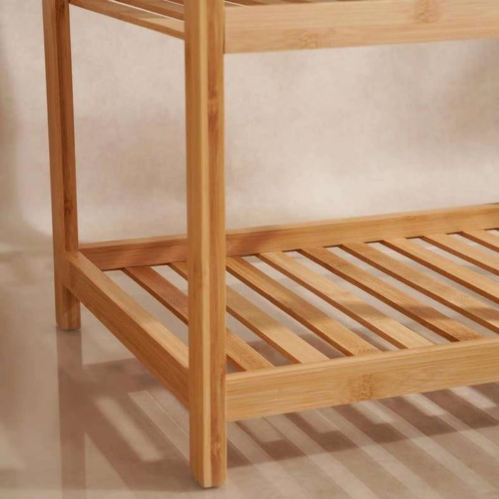 Ecovibe Bamboo Bath Rack 44X35X75cm - Natural Pan Home