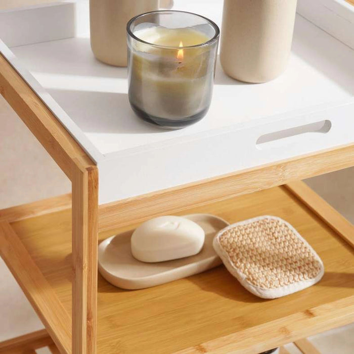 Ecovibe Bamboo Bath Rack 44X35X75cm - Natural Pan Home