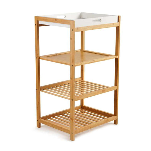 Ecovibe Bamboo Bath Rack 44X35X75cm - Natural Pan Home
