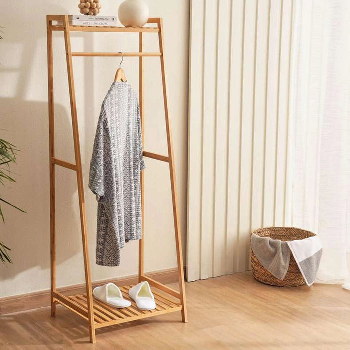Ecovibe Bamboo Cloth Rack 50X18-42X140cm - Natural Pan Home