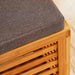 Ecovibe Bamboo Bathroom Storage Bench - Natural Pan Home