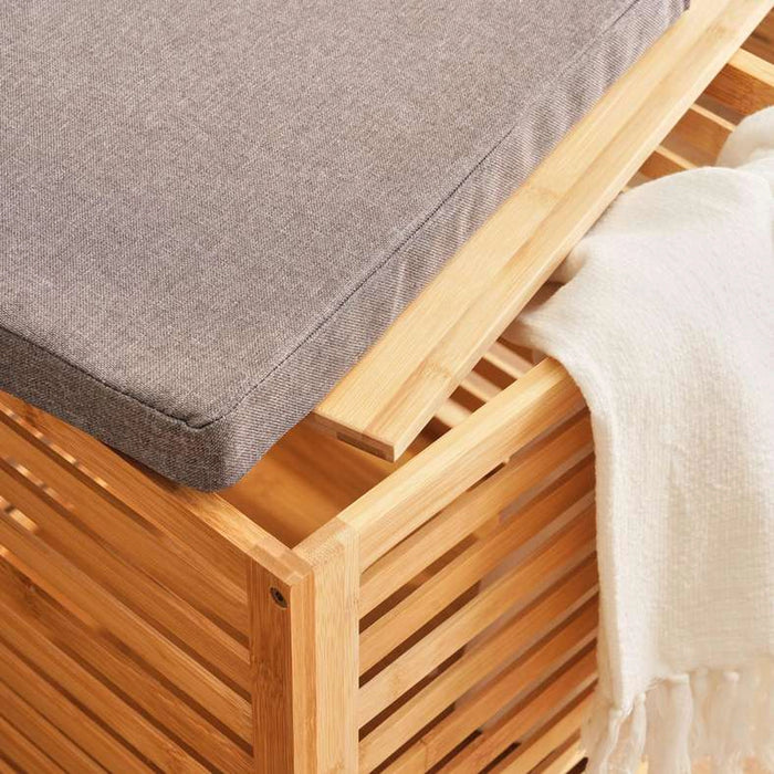 Ecovibe Bamboo Storage Stool 45Ccm - Natural