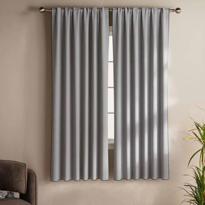Ecowell 2-Piece Curtain 120X160Cm - White Milange Pan Home