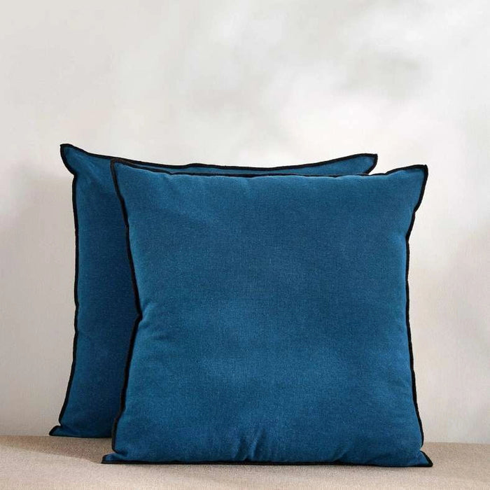 Ecowell 2-Piece Cushion Cover - Peacock Blue Pan Home