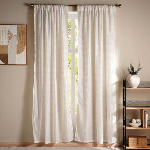 Ectorius 2 Piece Sheer Curtain Set 135X240Cm - Beige Pan Home