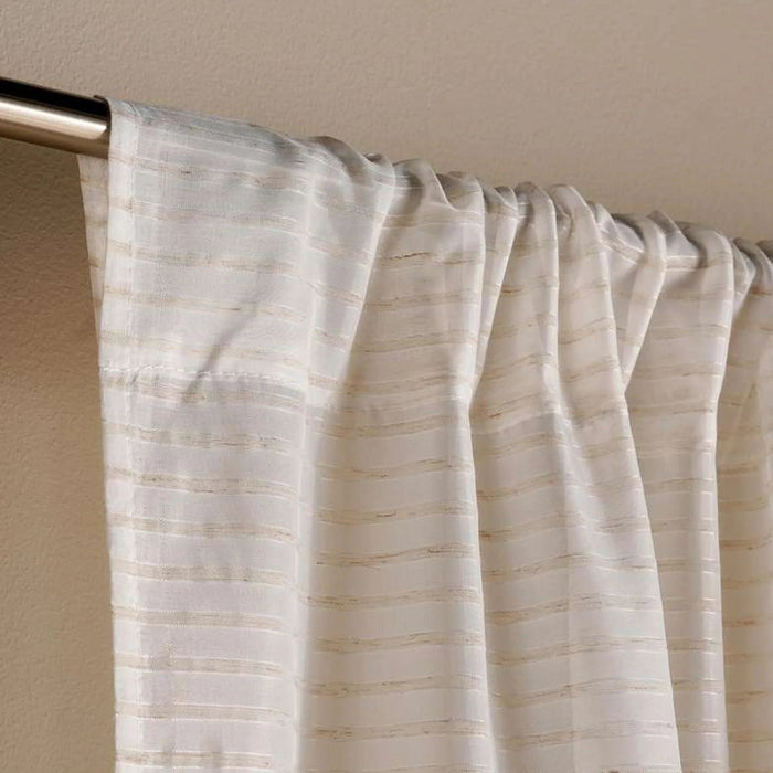 Ectorius 2 Piece Sheer Curtain Set 135X300Cm - Beige Pan Home