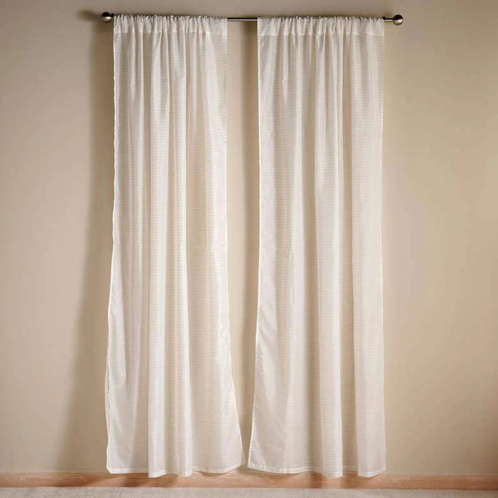 Ectorius 2 Piece Sheer Curtain Set 135X300Cm - Beige Pan Home