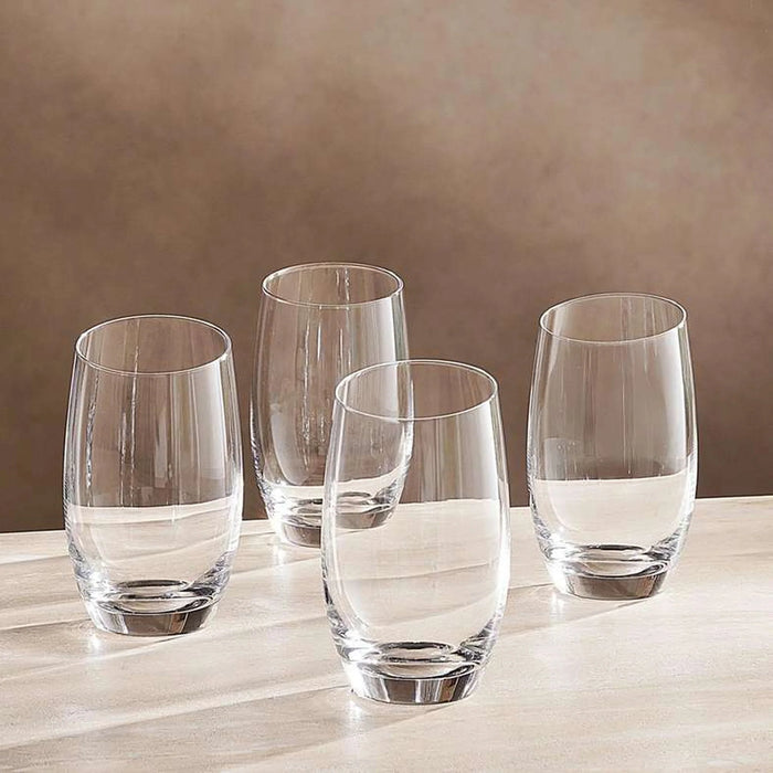 Eddi Slope Rim 4-Piece Highball Glass Set 497Ml -Clear