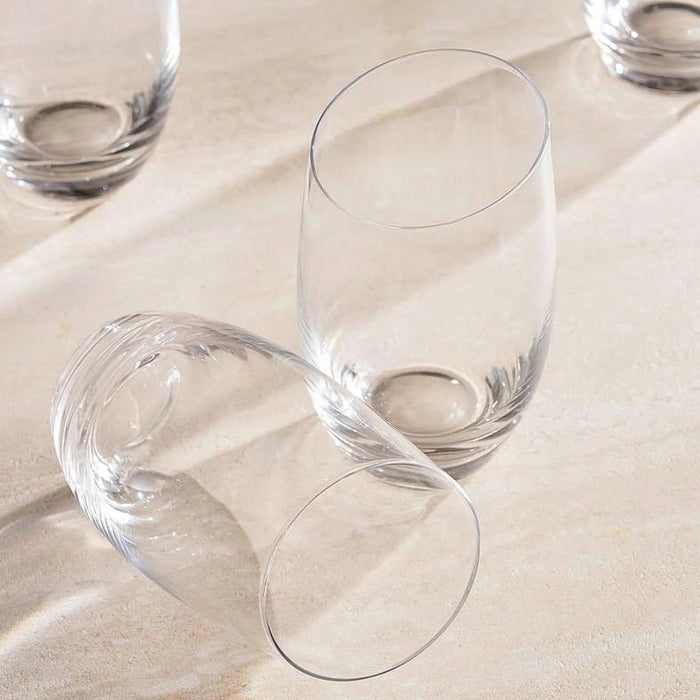 Eddi Slope Rim 4-Piece Highball Glass Set 497Ml -Clear