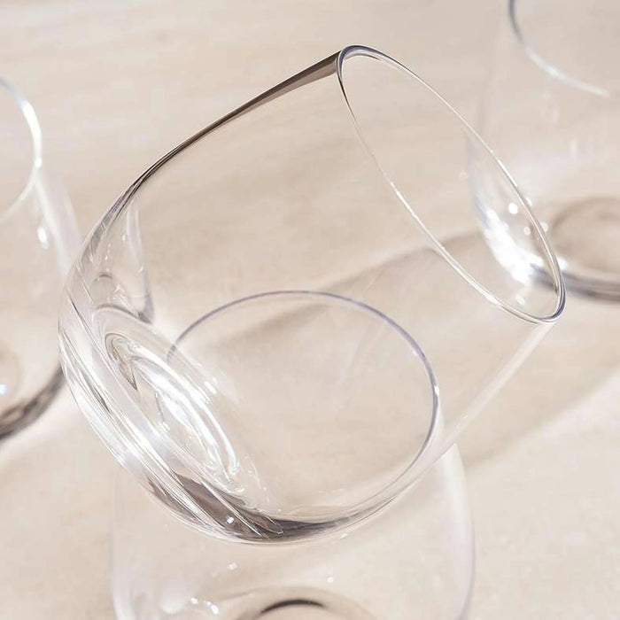 Eddi Slope Rim 4-Piece Tumbler Glass Set 390Ml -Clear
