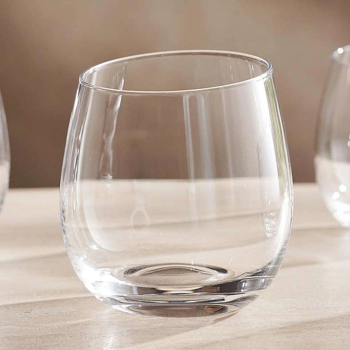 Eddi Slope Rim 4-Piece Tumbler Glass Set 390Ml -Clear