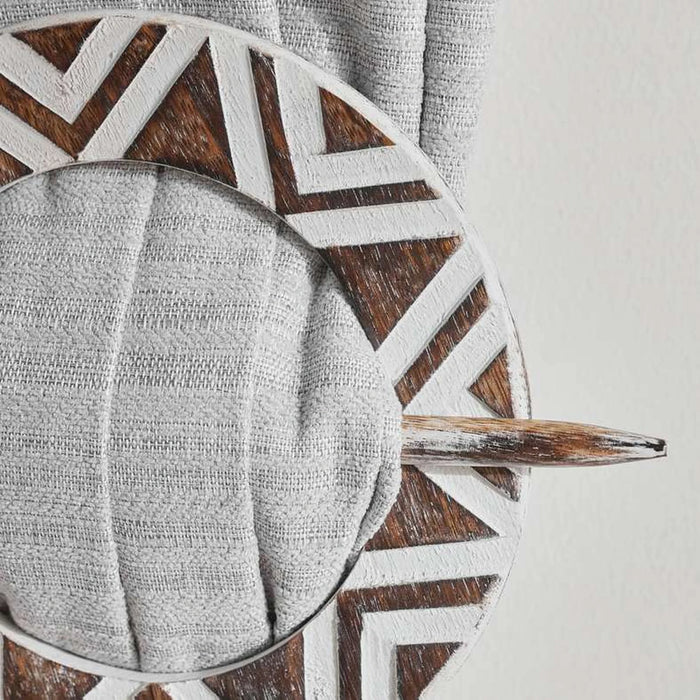 Eden Round Wooden Tie Back-17Cm- Natural