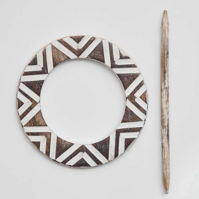 Eden Round Wooden Tie Back-17Cm- Natural
