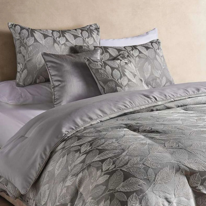 Edessa 5-Piece Jacquard King Comforter Set 240X260Cm - Grey