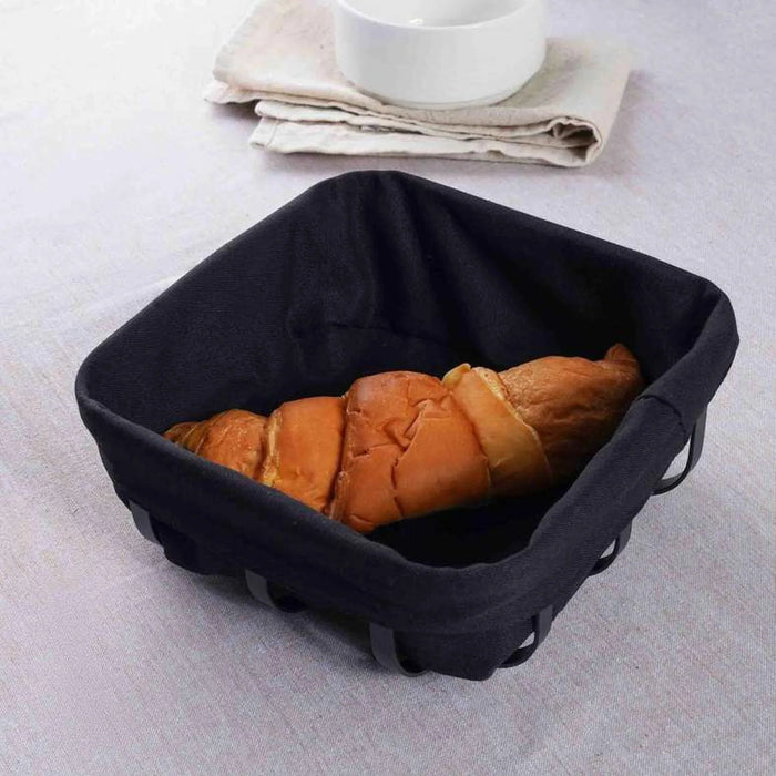 Edon Bread Basket 22X22X8.5Cm -Black Pan Home