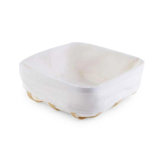 Edon Metal Bread Basket 22X22X8.5Cm - White Pan Home
